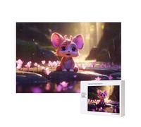 Phayah Adorable dessin animé lapin motif puzzle unique art mural image pour décoration de la maison 300 pièces