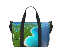 Phayah An Island In The Ocean Sac de voyage, sac de sport, sac de sport, sac de week-end pour femme, noir, taille unique, Noir/blanc, One Size