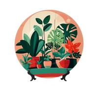 PHAYAH Assiettes décoratives en porcelaine anglaise avec support vertical pour décoration d'intérieur et de bureau - 25,4 cm