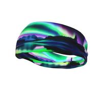 Phayah Aurora in the Night Sky Bandeau de sport anti-humidité pour homme et femme Pour la course à pied, le cyclisme, le yoga, le fitness