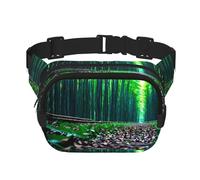 Phayah Bamboo Forest Sac banane pour homme et femme avec sangle réglable pour l'extérieur, l'entraînement, les voyages, la course à pied, la randonnée, le cyclisme