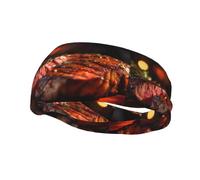 Phayah Bandeau à motif steak pour homme et femme - Bandeau de sport pour la course à pied, le cyclisme, le yoga, la gym, l'entraînement