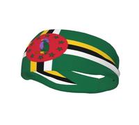 Phayah Bandeau de sport avec motif drapeau du Commonwealth de la Dominique - Pour homme et femme - Pour la course à pied, le cyclisme, le yoga, le fitness