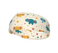 Phayah Bandeau de sport avec motif éléphant de dessin animé, pour homme et femme, pour la course à pied, le cyclisme, le yoga, le fitness, l'entraînement