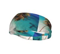 Phayah Bandeau de sport avec motif îles des Caraïbes - Pour homme et femme - Pour la course à pied, le cyclisme, le yoga, le fitness, l'entraînement