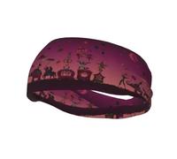 PHAYAH Bandeau de sport élastique coloré avec motif floral tribal et éléphant adapté pour la course à pied, le yoga, le basket-ball