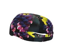 Phayah Bandeau de sport transparent avec motif raisin pour homme et femme, pour la course à pied, le cyclisme, le yoga, le fitness, l'entraînement
