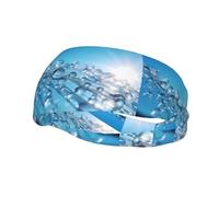 Phayah Bandeau élastique pour femme et homme avec motif gouttes de rosée en cristal pour yoga, course à pied, évacuation de la transpiration