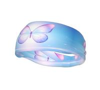 Phayah Bandeau transparent à motif papillon pour homme et femme - Bandeau de sport pour course à pied, cyclisme, yoga, gym, entraînement