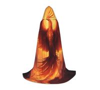 PHAYAH Beau poncho à capuche unisexe avec motif phénix pour cosplay, Halloween, fête, bal masqué, taille M