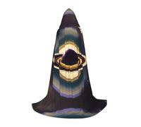 PHAYAH Beau poncho à capuche unisexe motif Saturne pour cosplay, Halloween, fête, bal masqué S