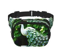 Phayah Beau sac banane motif paon pour homme, femme, entraînement, voyage, course décontractée, randonnée, cyclisme