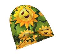 PHAYAH Beaucoup de tournesols Bonnet décontracté chaud respirant et léger Convient pour les activités de plein air enceintes à porter au quotidien Noir