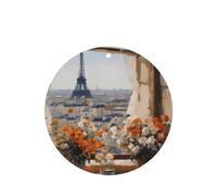 Phayah Beautiful Pylons In The Distance Pattern Lavender Scent Car Aroma Round Shape Hanging Fragrance Tablet Car Interior Fragrance Freshener 4p