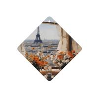 Phayah Beautiful Pylons In The Distance Pattern Lavender Scent Car Aroma Square Hanging Fragrance Tablet Car Interior Fragrance Freshener 6p