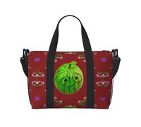 Phayah Big Eye Sac de voyage en forme de pastèque Sac à main Sac à main Bagage Bagage Sac de nuit Pliable Unisexe Voyage Avion Articles personnels