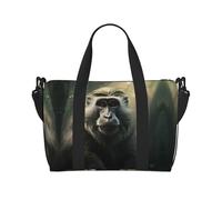 Phayah Big Monkey Sac de sport de voyage pour femme et fille Résistant à l'eau Noir Taille unique, Noir/blanc, One Size
