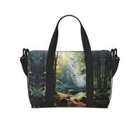 Phayah Birds Of The Forest Sac de voyage pour femme et fille Résistant à l'eau Noir Taille unique, Noir/blanc, One Size
