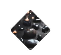 Phayah Black Mystery Heart Stone Pattern Lavande Parfum Voiture Aroma Carré Suspendu Tablette Parfumé Intérieur de Voiture Désodorisant 6P