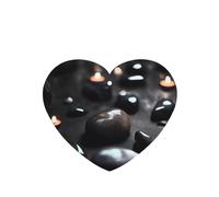 Phayah Black Mystery Heart Stone Pattern Lavender Scent Car Aroma Heart Shape Hanging Fragrance Tablet Car Interior Fragrance Freshener 4p