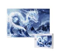 Phayah Blue Dragon Beast Puzzle pour adultes 1000 pièces Décoration d'intérieur Fête d'anniversaire pour homme femme 75 x 50 cm