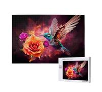 Phayah Bluebird - Casse-tête rose pour adultes de 1000 pièces, décoration d'intérieur, fête d'anniversaire pour hommes et femmes, 75 x 50 cm