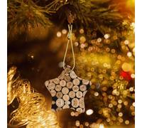 Phayah Bouchon de bouteille de vin avec motif étoile en céramique vintage pour sapin de Noël, Nouvel An, souvenirs de maison, pour rassemblements, arbre de Noël à suspendre