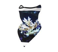 PHAYAH Cache-cou avec imprimé corail blanc - Bandana - Cagoule multifonction