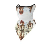PHAYAH Cache-cou avec imprimé de course de chevaux, écharpe rafraîchissante au soleil, cagoule bandana pour homme et femme
