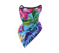 PHAYAH Cache-cou avec imprimé de plantes tropicales roses, cache-cou, écharpe rafraîchissante au soleil, cagoule bandana pour homme et femme