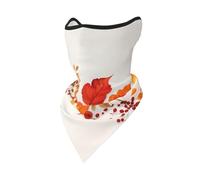 PHAYAH Cache-cou avec imprimé feuilles rouges et baies - Écharpe rafraîchissante au soleil - Cagoule bandana pour homme et femme