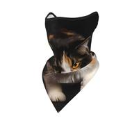 PHAYAH Cache-cou avec motif chaton blanc - Cache-cou - Bandana - Cagoule multifonction