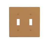 Phayah Cache-plaque murale décorative marron uni à double bascule, 11,4 x 11,4 cm