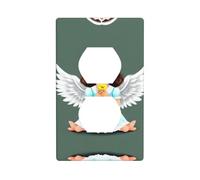 Phayah Cache prise murale motif petit ange mignon plaque de prise de courant duplex plaque d'interrupteur simple double prise électrique