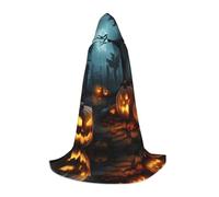 PHAYAH Cape à capuche avec lampe champignon dans le manoir pour Halloween, sorcière, sorcière, Noël, cosplay, bal masqué, fête, cadeau, taille M