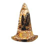 PHAYAH Cape à capuche avec motif chien de berger allemand pour adulte, robe d'Halloween pour femme et homme, costume de costumade pour fête, costume L
