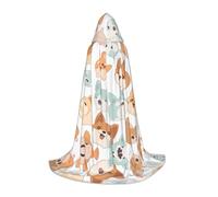 PHAYAH Cape à capuche avec motif chiot joyeux - Costume d'Halloween pour cosplay, bal masqué pour homme et femme - Taille S