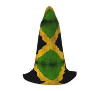 PHAYAH Cape à capuche avec motif de drapeau jamaïcain ancien pour adulte, robe d'Halloween pour femme et homme, déguisement de fête, cosplay, taille M