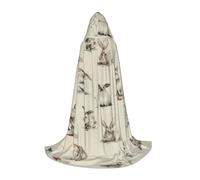 PHAYAH Cape à capuche avec motif de lapin pour adulte, robe d'Halloween pour femme et homme, déguisement de fête, cosplay, taille L