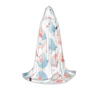 PHAYAH Cape à capuche avec motif d'oiseau joyeux, cape de sorcière, costumes d'Halloween pour cosplay, bal masqué, robe pour femme et homme, taille S