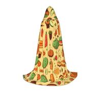 PHAYAH Cape à capuche avec motif végétal de dessin animé - Cape de sorcière - Costumes d'Halloween pour cosplay, bal masqué - Pour femme et homme - Taille M