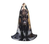 PHAYAH Cape à capuche motif bison d'Amérique du Nord pour adulte, pour bal masqué, cosplay, Halloween, sorcière, Noël, taille M