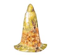 PHAYAH Cape à capuche motif chien berger allemand érable pour adulte, robe d'Halloween pour femme et homme, déguisement de fête, cosplay, taille M