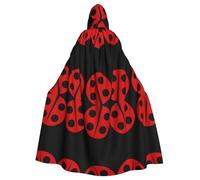 PHAYAH Cape à capuche motif coccinelle pour adulte - Cape à capuche pour femme et homme - Déguisement d'Halloween pour fête et cosplay
