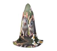 PHAYAH Cape à capuche pour adulte avec motif souris amoureuse pour bal masqué, cosplay, Halloween, sorcière, Noël, taille M