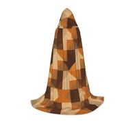 PHAYAH Cape à capuche pour adulte Halloween sorcière sorcellerie cape | Poncho à capuche avec motif carré irrégulier pour bal masqué, cosplay, sorcière, fête de Noël