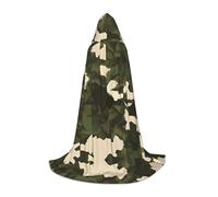 PHAYAH Cape à capuche pour adulte motif camouflage militaire pour bal masqué, cosplay, Halloween, sorcière, fête de Noël, taille L
