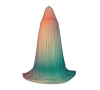 PHAYAH Cape à capuche pour adulte motif orange dégradé pour Halloween, déguisement de fête pour homme et femme, noir, taille S