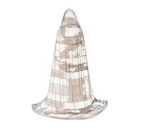 PHAYAH Cape à capuche rustique avec motif vieux bois de grange pour adulte pour bal masqué, cosplay, Halloween, sorcière, fête de Noël, taille M