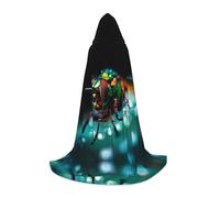 PHAYAH Cape à capuche sorcière Halloween costume sorcellerie cape | Cape à motif aigle pour cosplay, bal masqué, bal masqué, danse, congrès